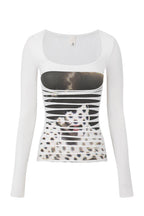 Sloane Cutout Print Top