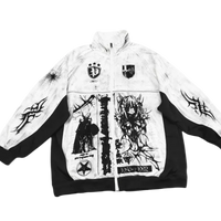 Y2K Grunge Patchwork Jacket - Harajuku Streetwear Windbreaker