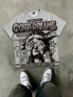 Men's summer Statue of Liberty Gothic T-shirt, soft and comfortable, round neck, suitable for everyday wear. - ＤＡＥＬ