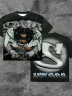 Men's summer t-shirt, small angel design, soft and comfortable, round neck, suitable for outdoor wear. - ＤＡＥＬ