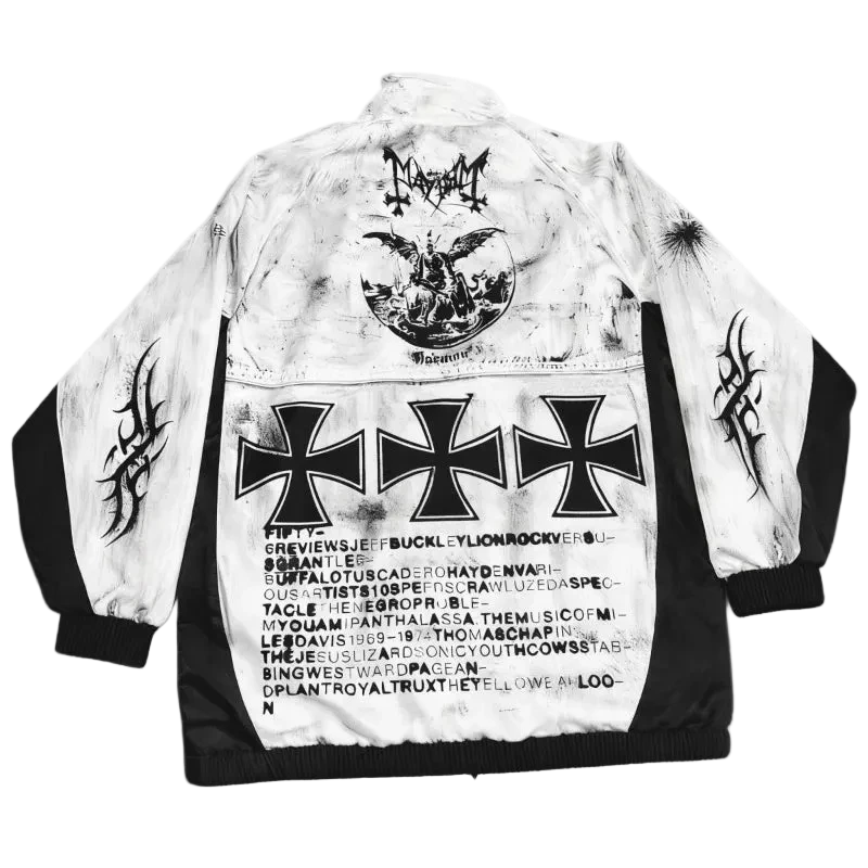 Y2K Grunge Patchwork Jacket - Harajuku Streetwear Windbreaker