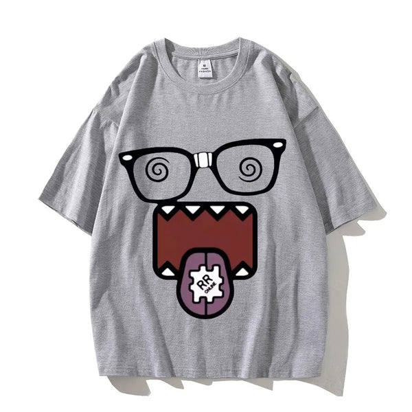 Domo Kun Funny Meme T Shirts Men's Women High Quality Cotton Casual Tee Shirts Short Sleeve Summer T-shirt Tops Streetwear