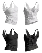 Angel Wings Vest 3D Embossed Wings Embroidery Spaghetti Strap Vest Y2K Women Gothic Fashion Summer Sexy Slim Backless Short Top - ＤＡＥＬ