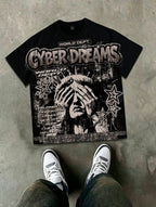Men's summer Statue of Liberty Gothic T-shirt, soft and comfortable, round neck, suitable for everyday wear. - ＤＡＥＬ