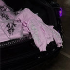 Floral Embroidered Zip-Up Streetwear Hoodie - ＤＡＥＬ