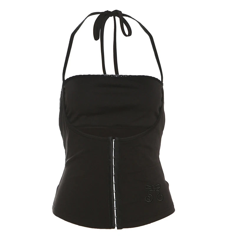 Women's Halter Cutout Crop Top