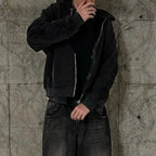 Floral Embroidered Zip-Up Streetwear Hoodie - ＤＡＥＬ